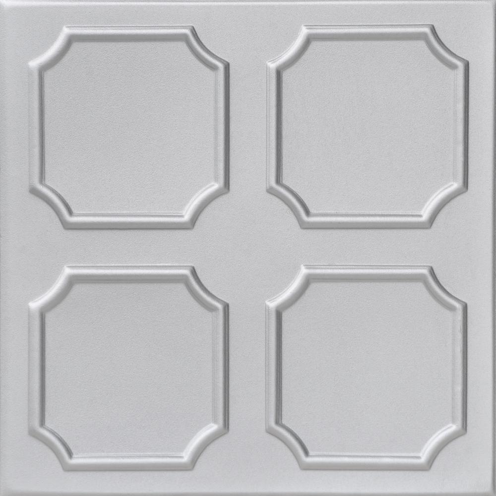 Silver 2 X 2 Bevel Ceiling Tiles Ceilings The Home Depot