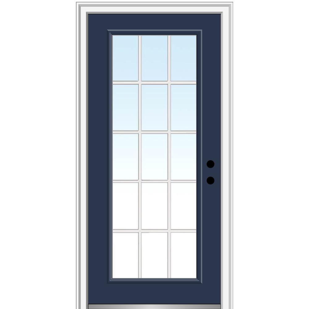 MMI Door 32 in. x 80 in. Internal Grilles LeftHand