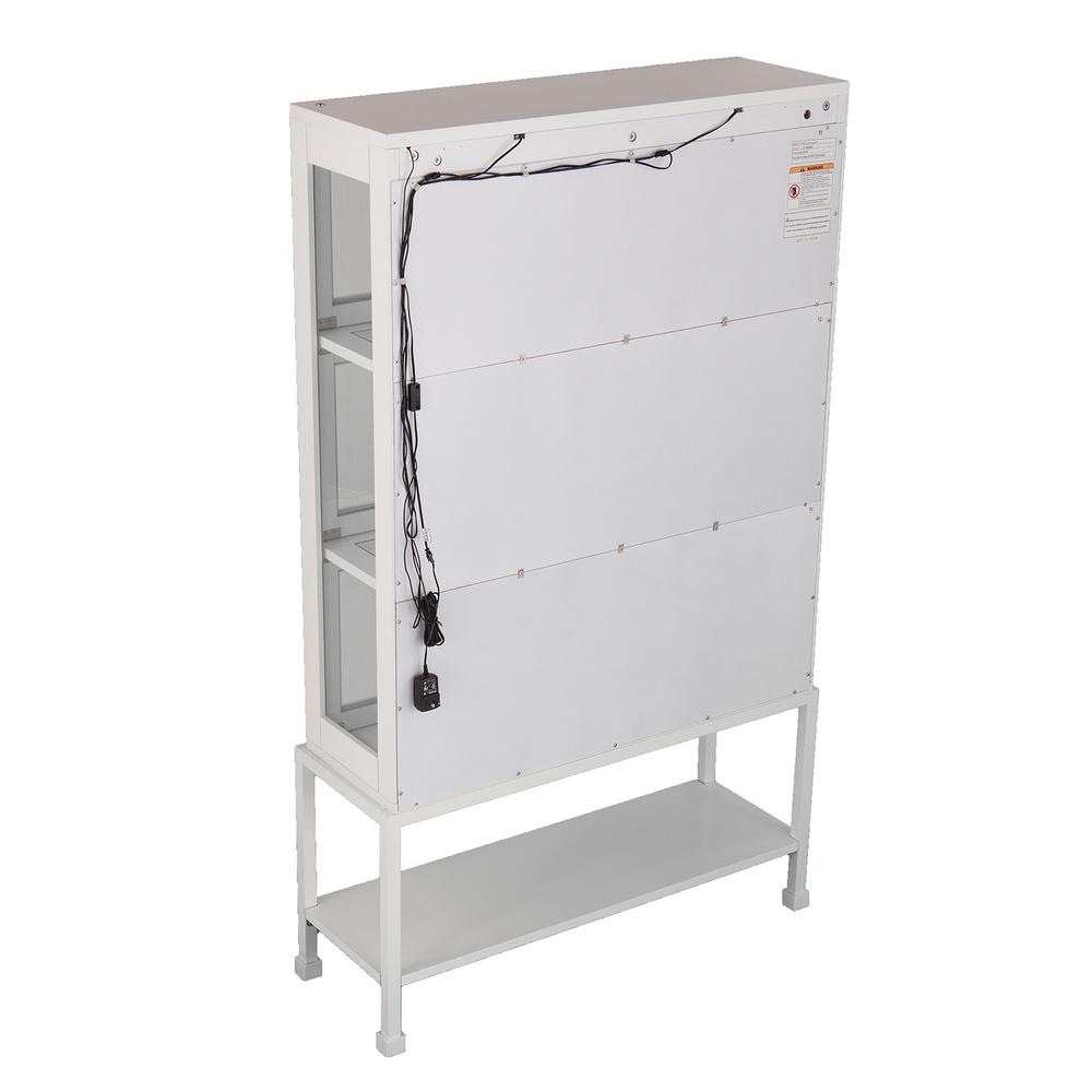 Southern Enterprises Stoneridge White Contemporary Storage Curio