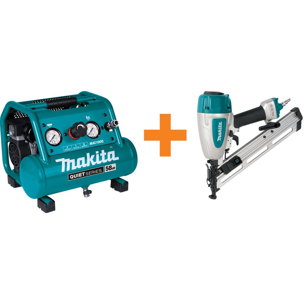 Makita Quiet Series, 1/2 HP, 1 Gal. Compact, OilFree, Electric Air