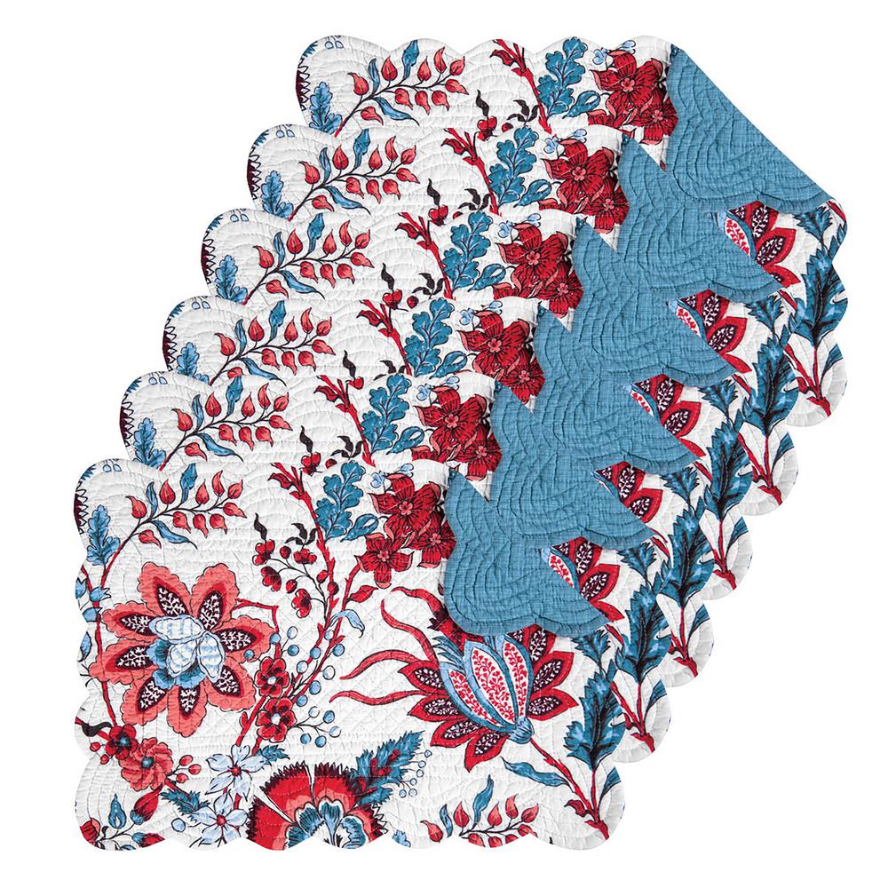 C&F HOME Middleton Round Navy Placemat (Set of 6) 862601845S6 The