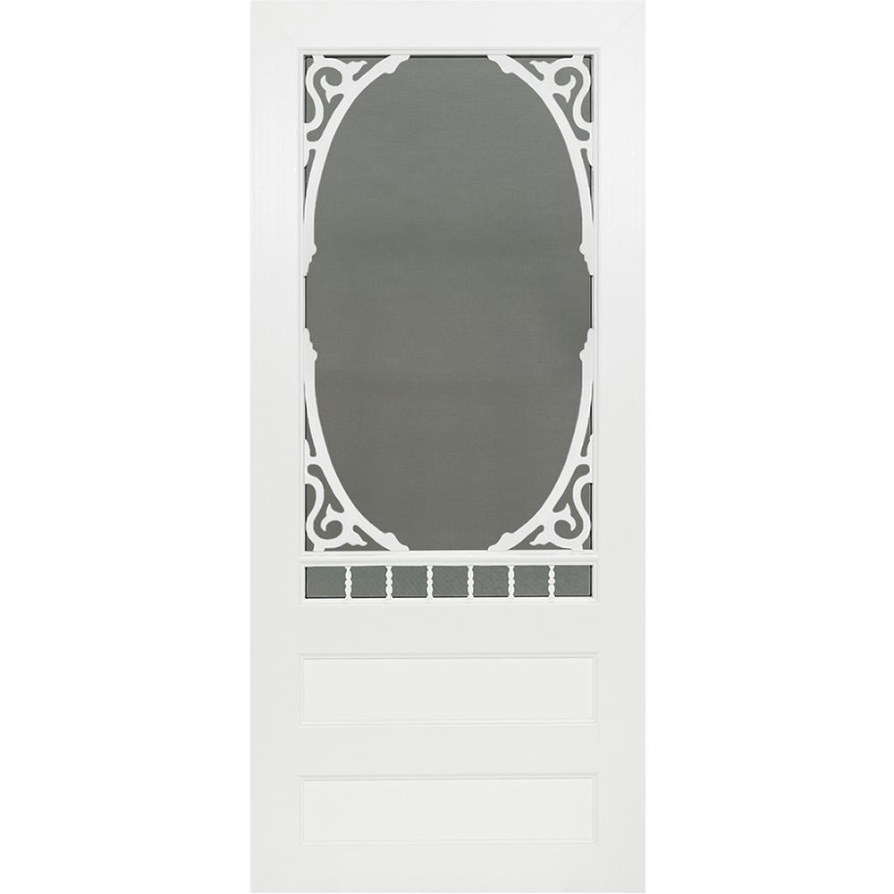 Kimberly Bay 32 in. x 80 in. Carling White Vinyl Screen DoorDSAVCA32