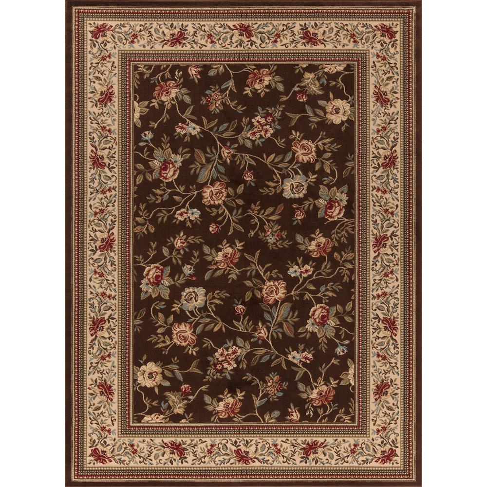 Concord Global Trading Ankara Floral Garden Brown 3 Ft. X 4 Ft. Area 