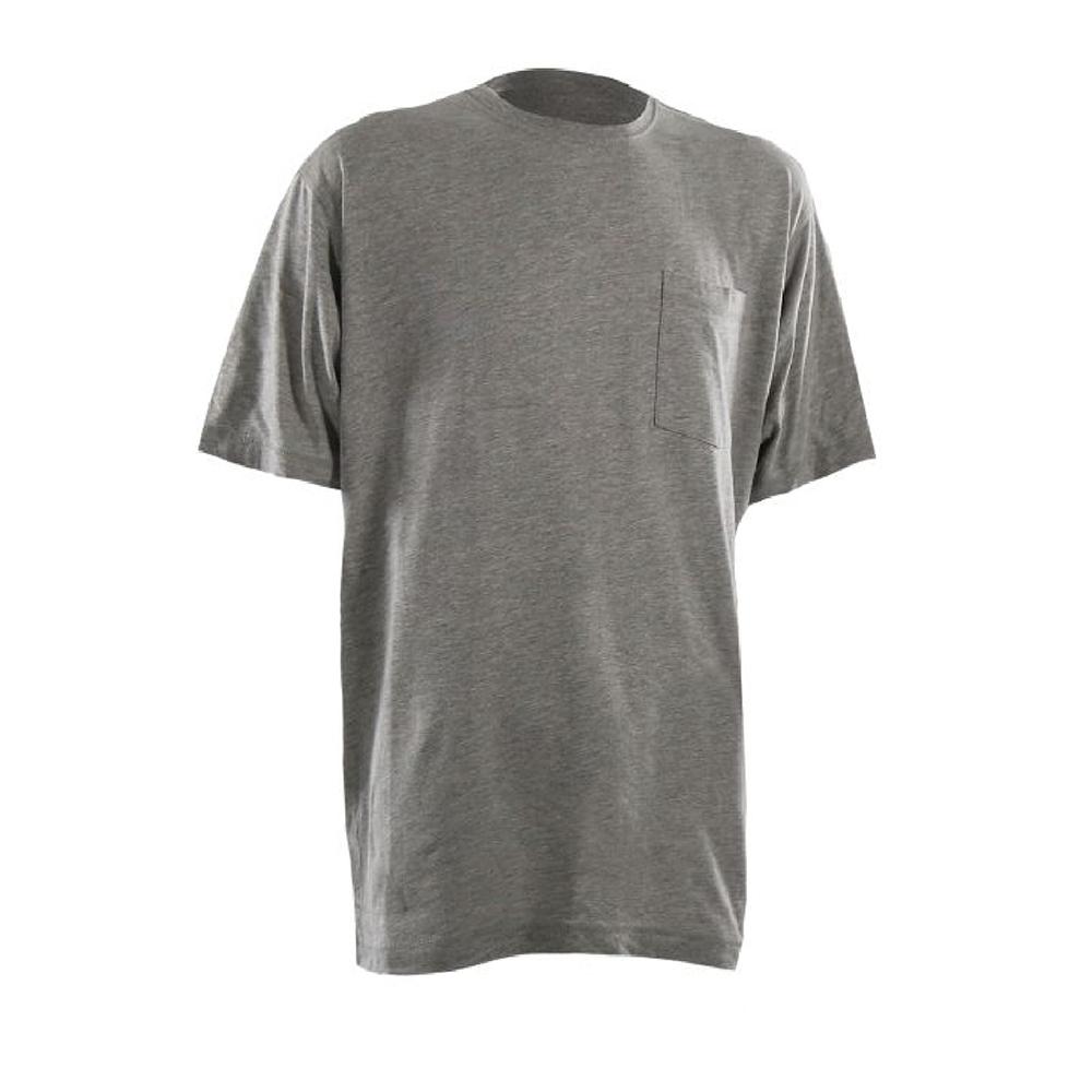 Berne Men S 6 Xl Tall Grey Heavy Weight Short Sleeve Pocket T Shirt Bsm76gyt680 The Home Depot