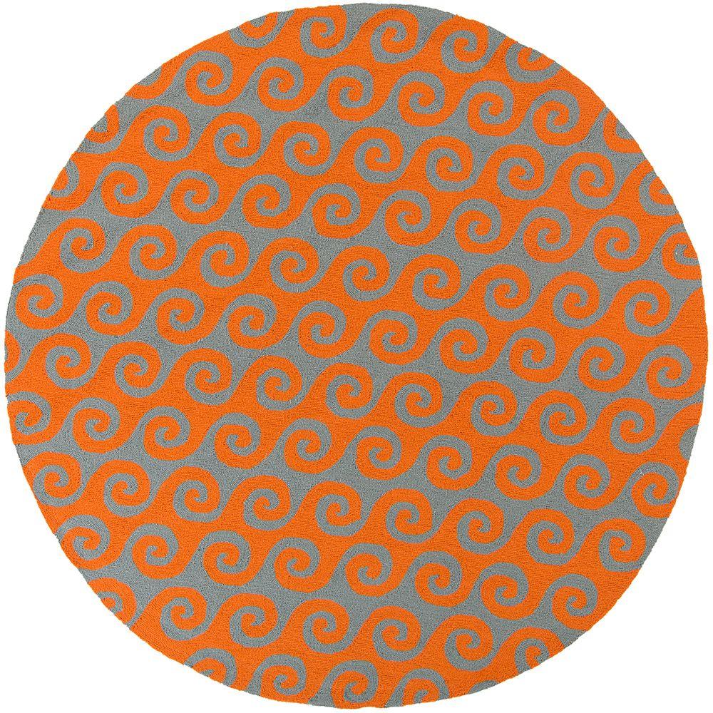 Artistic Weavers Zagros Burnt Orange 8 ft. x 8 ft. Round Indoor/Outdoor