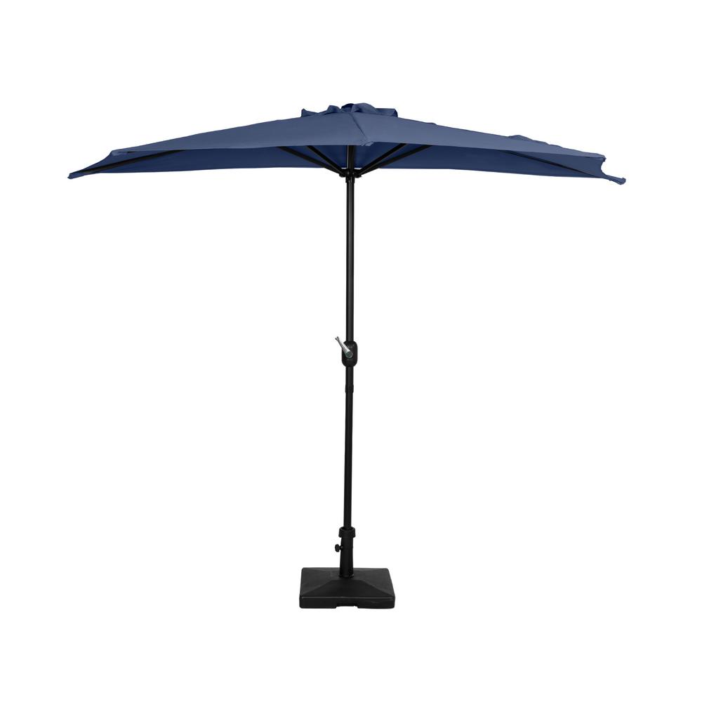 half patio umbrella with base