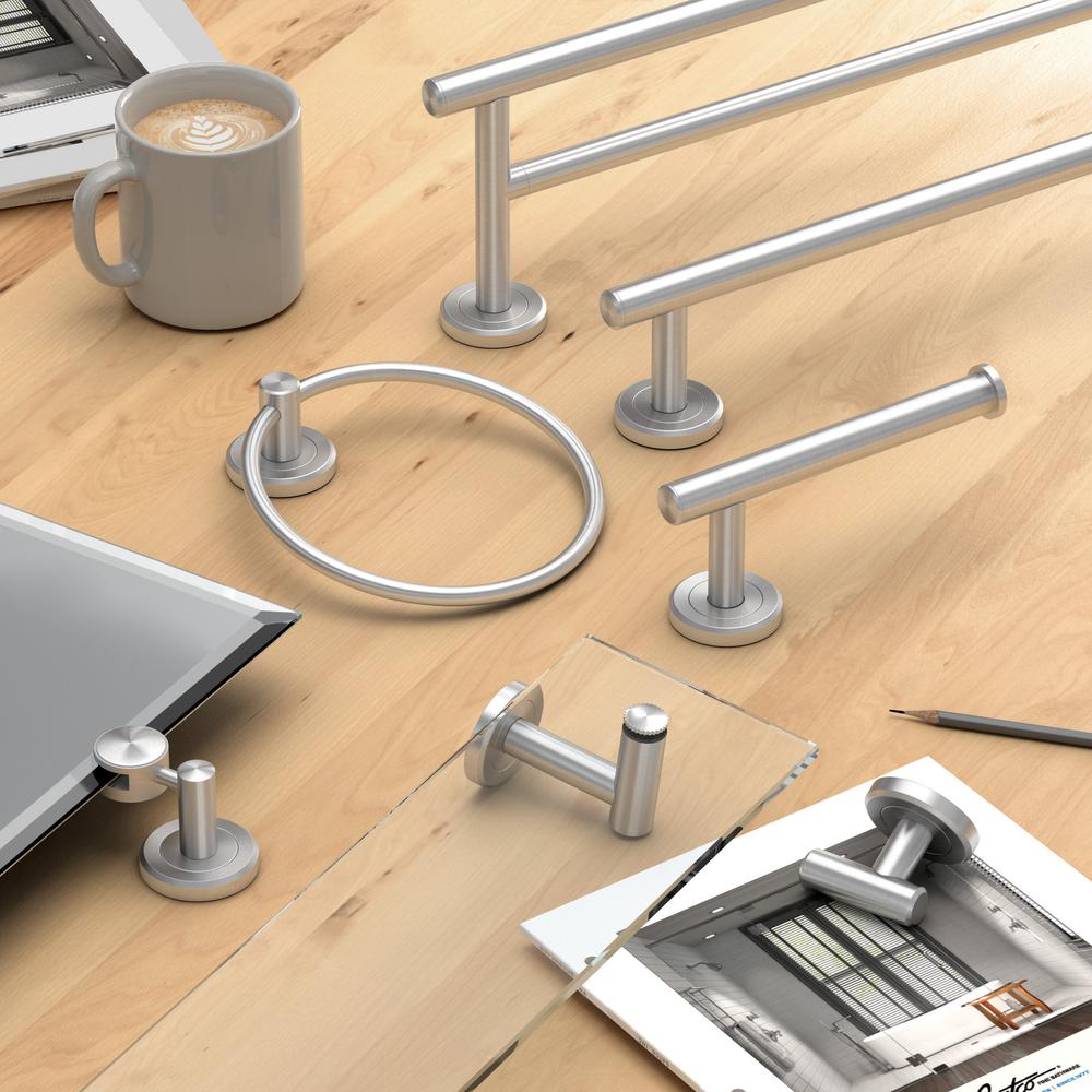 Gatco Latitude Ii Single Euro Toilet Paper Holder In Satin Nickel 4293 The Home Depot