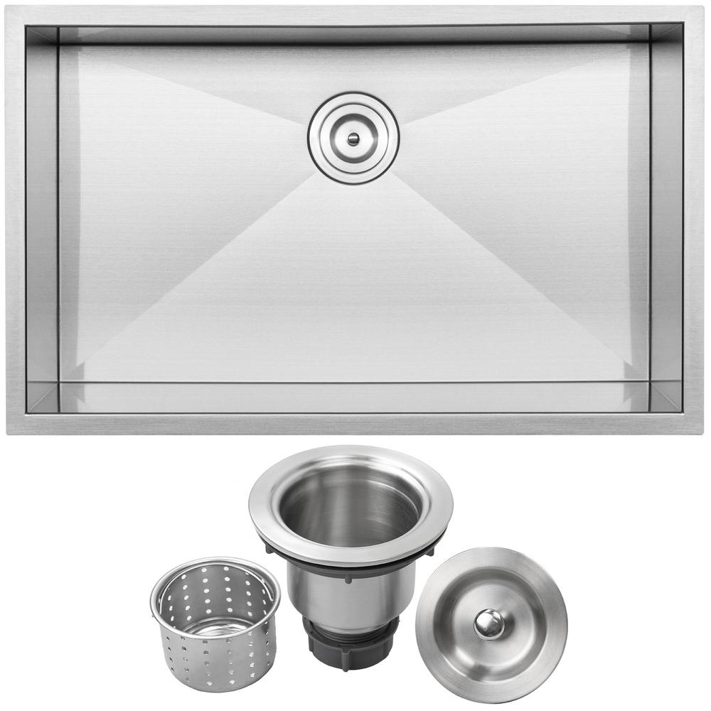 Ticor Pacific Zero Radius Undermount 16 Gauge Stainless Steel Undermount 16 Gauge Stainless Steel
