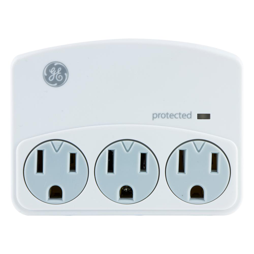 3 Outlet Sensor Night Light Elect.UL Grounded Wall Tap Power Adapter  1,2,4,8,12