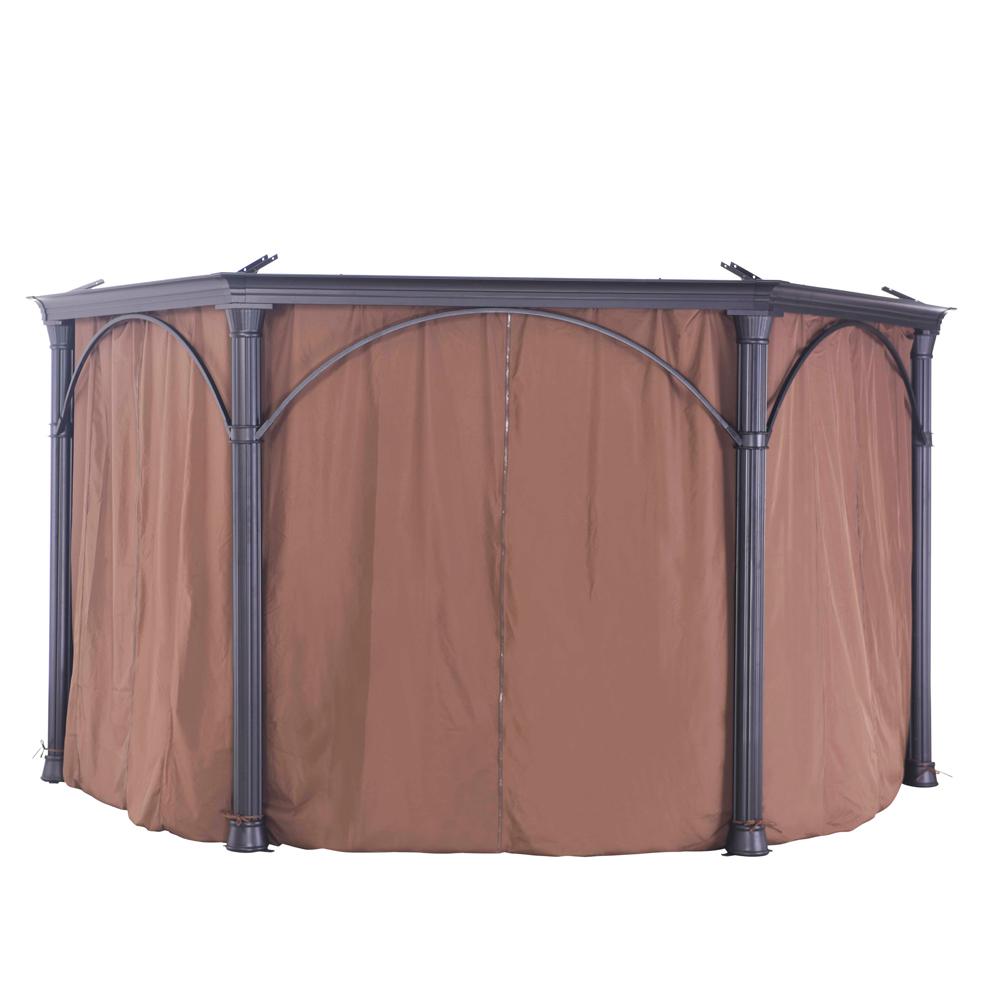 Sunjoy Universal Curtain for Hexagonal Gazebos110109002 The Home Depot