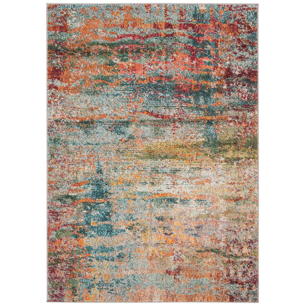 Safavieh Monaco Teal/Orange 4 ft. x 5 ft. 7 in. Area RugMNC262M4