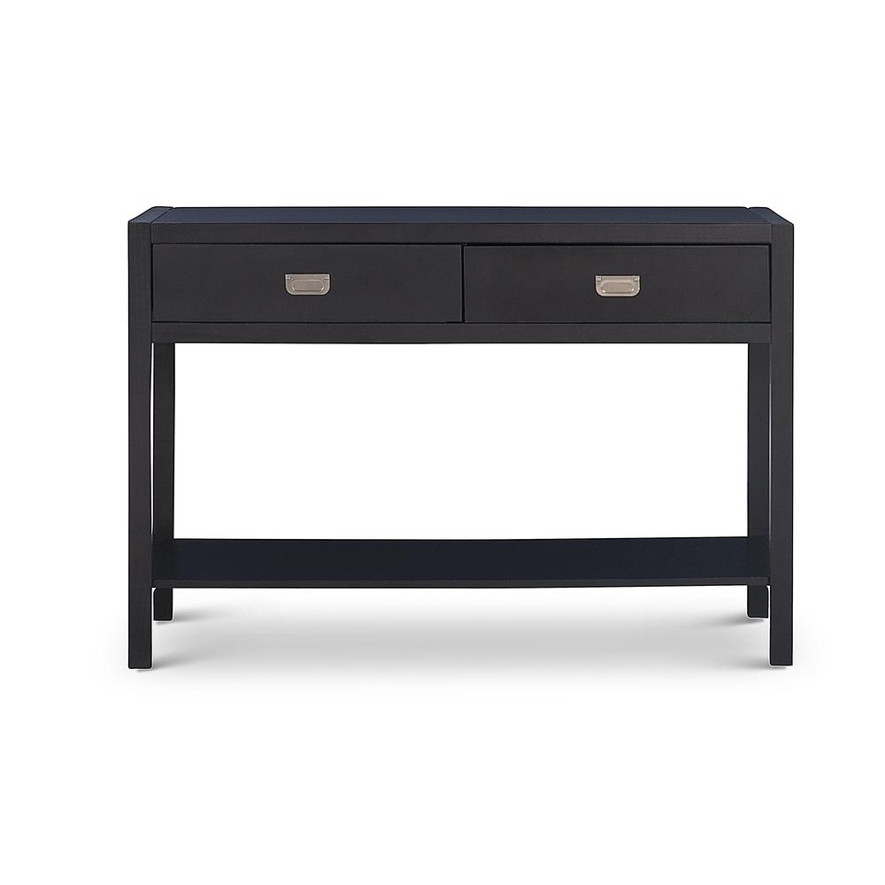 Linon Home Decor Sara 44 In Black Standard Rectangle Wood Console Table With Drawers Thd01911 The Home Depot