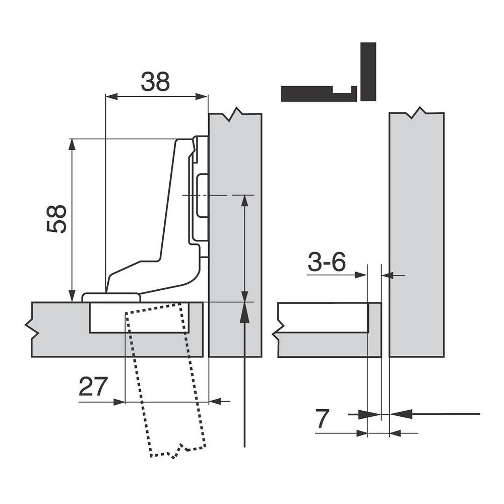 Overlay Cabinet Hinge Dimensions | Two Birds Home