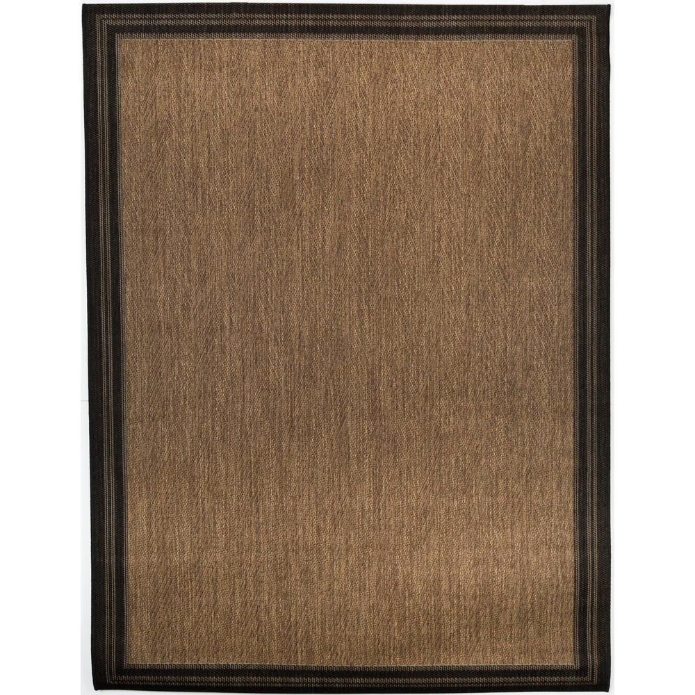 Outdoor Rugs The Home Depot Border Black Brown 7 Ft 10 In X 9