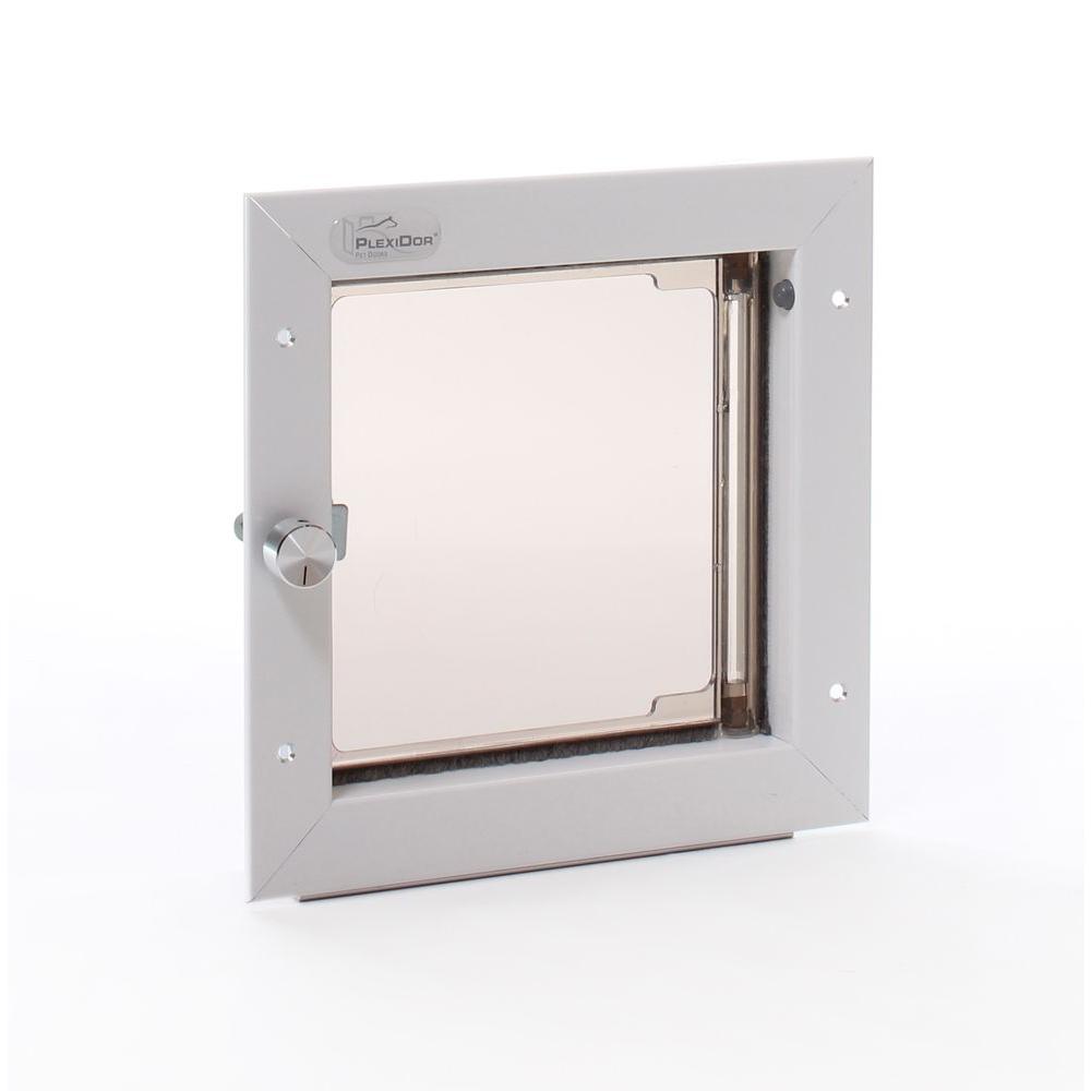 Plexidor Performance Pet Doors 6 5 In X 7 25 In Small White Wall Mount Cat Or Small Dog Door Requires No Replacement Flap