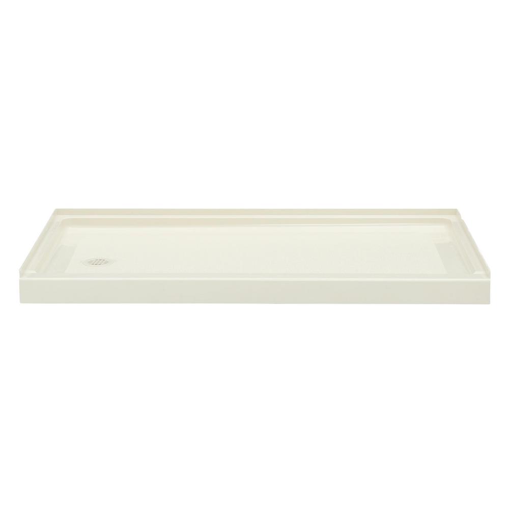 Porcelain Coated Steel Shower Bases Pans Showers The Home Depot Veritek 32 In X 60 Single Threshold Retrofit Left Drain