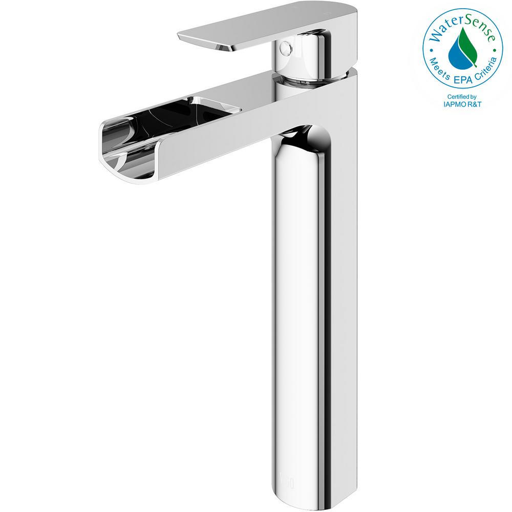 VIGO Amada Single Hole SingleHandle Vessel Bathroom Faucet in Chrome