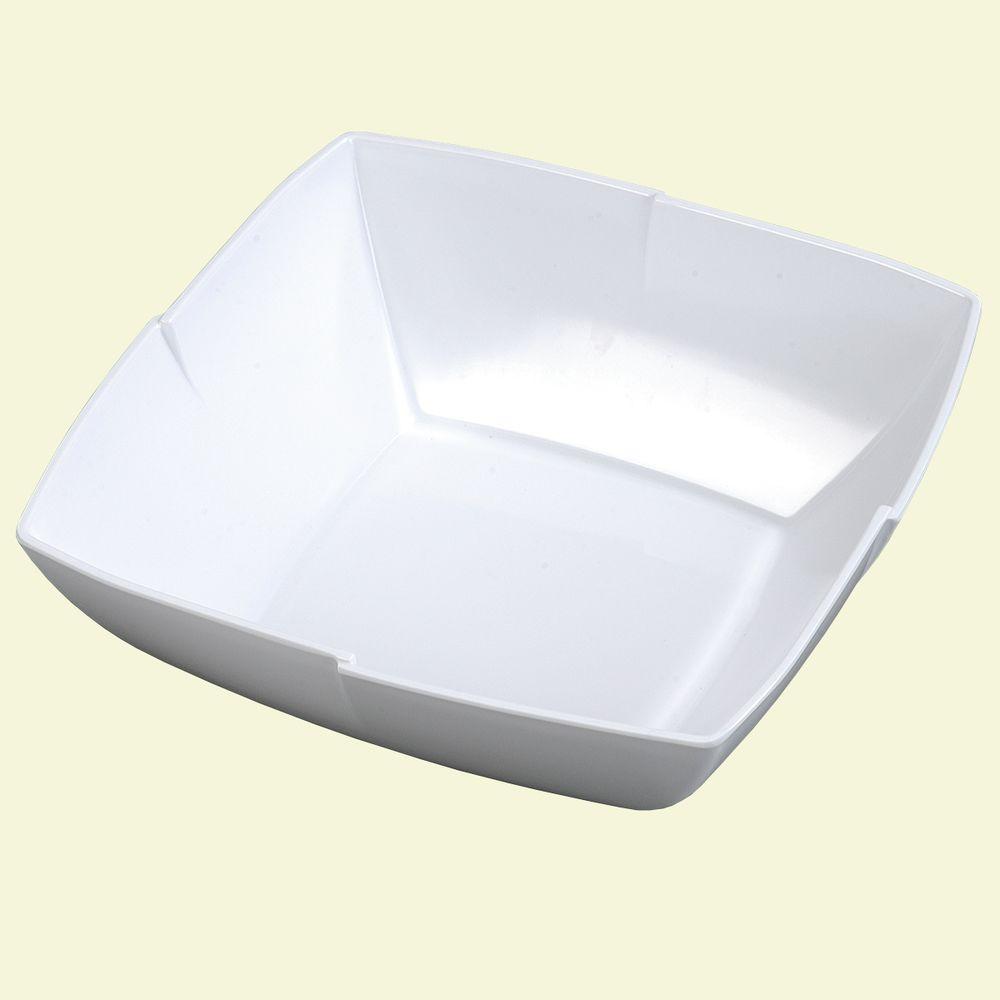 Carlisle 12 0 In Square Melamine Displayware Salad Berry Bowl Square Melamine Displayware Salad Berry Bowl In White Case Of