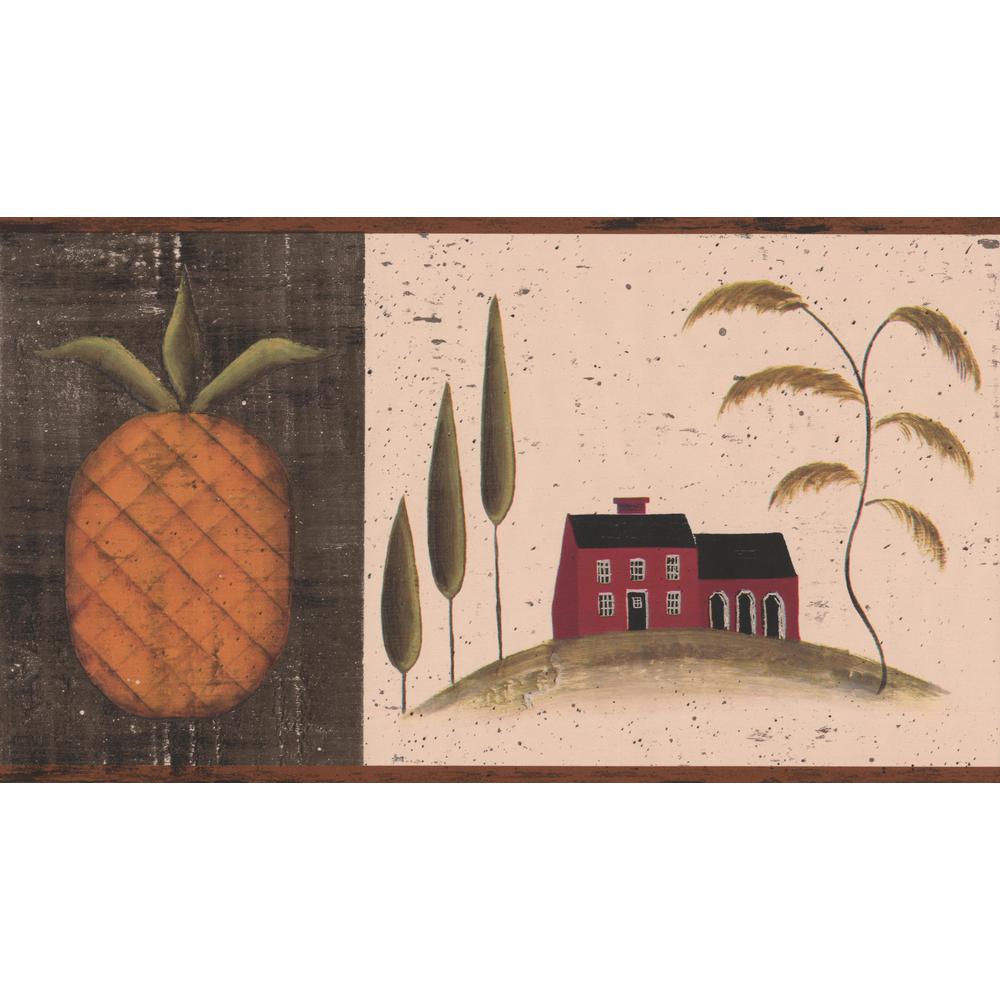 Vintage House On Hill Pinele Retro Prepasted Wallpaper Border Vintage House On Hill Pinele Retro Prepasted Wallpaper Border