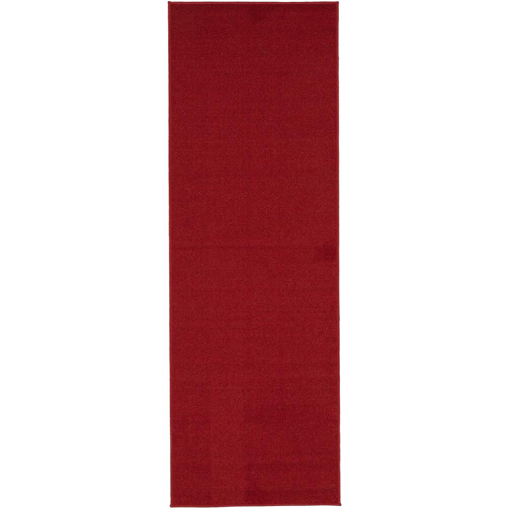 Ottomanson Ottohome Collection Carpet Solid Hallway Wedding Aisle Ottohome Collection Carpet Solid Hallway Wedding Aisle Red Design 2 Ft 7 In X 12 Non Slip Runner