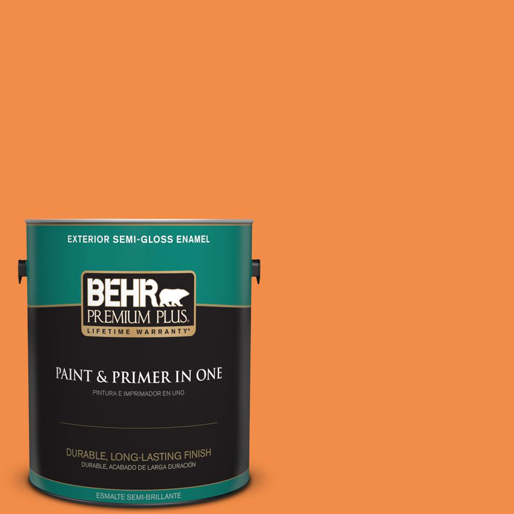 BEHR Premium Plus 1gal. 250B6 Poppy Glow HiGloss Enamel Interior/Exterior Paint830001 The