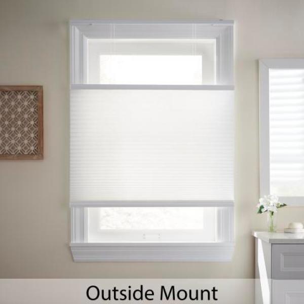 Kudosprs Com Phase Ii Cordless Top Down Bottom Up Cellular Shade White 21 W X 60 H Blinds Shades Home Kitchen - Home Decorators Collection Cordless Cellular Shade Installation Outside Mount