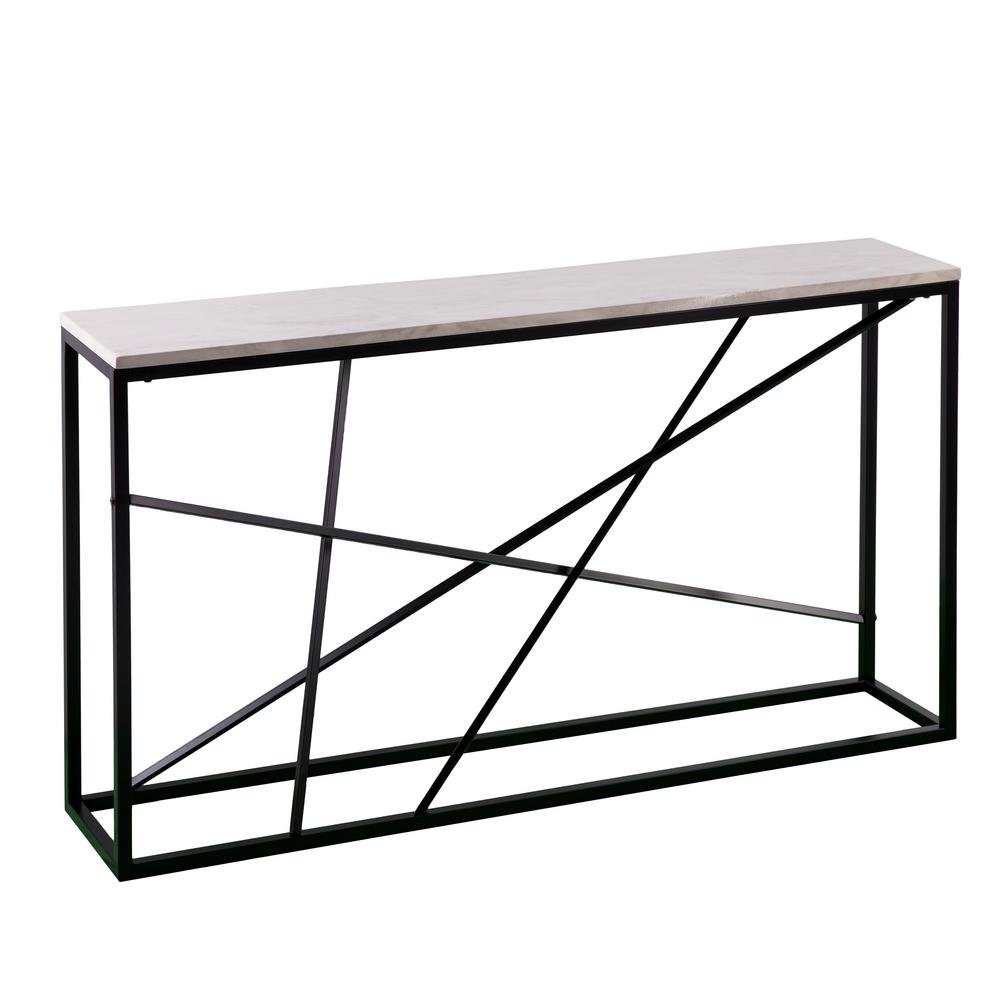 skinny black console table