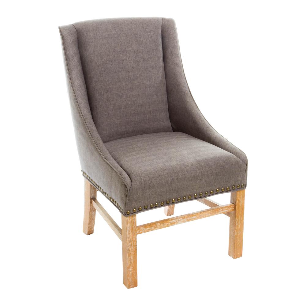 Nailhead Trim 20 Dining Chairs Kitchen Room Furniture James Silver Fabric Studded Dining Chair
