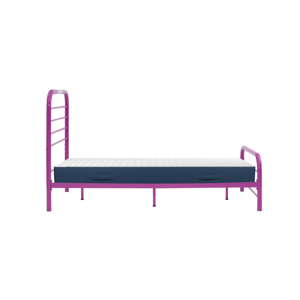 Handy Living Timothy Twin Size Complete Bed With Task Lighting In Handy Living Timothy Twin Size Complete Bed With Task Lighting In Magenta Purple Metal