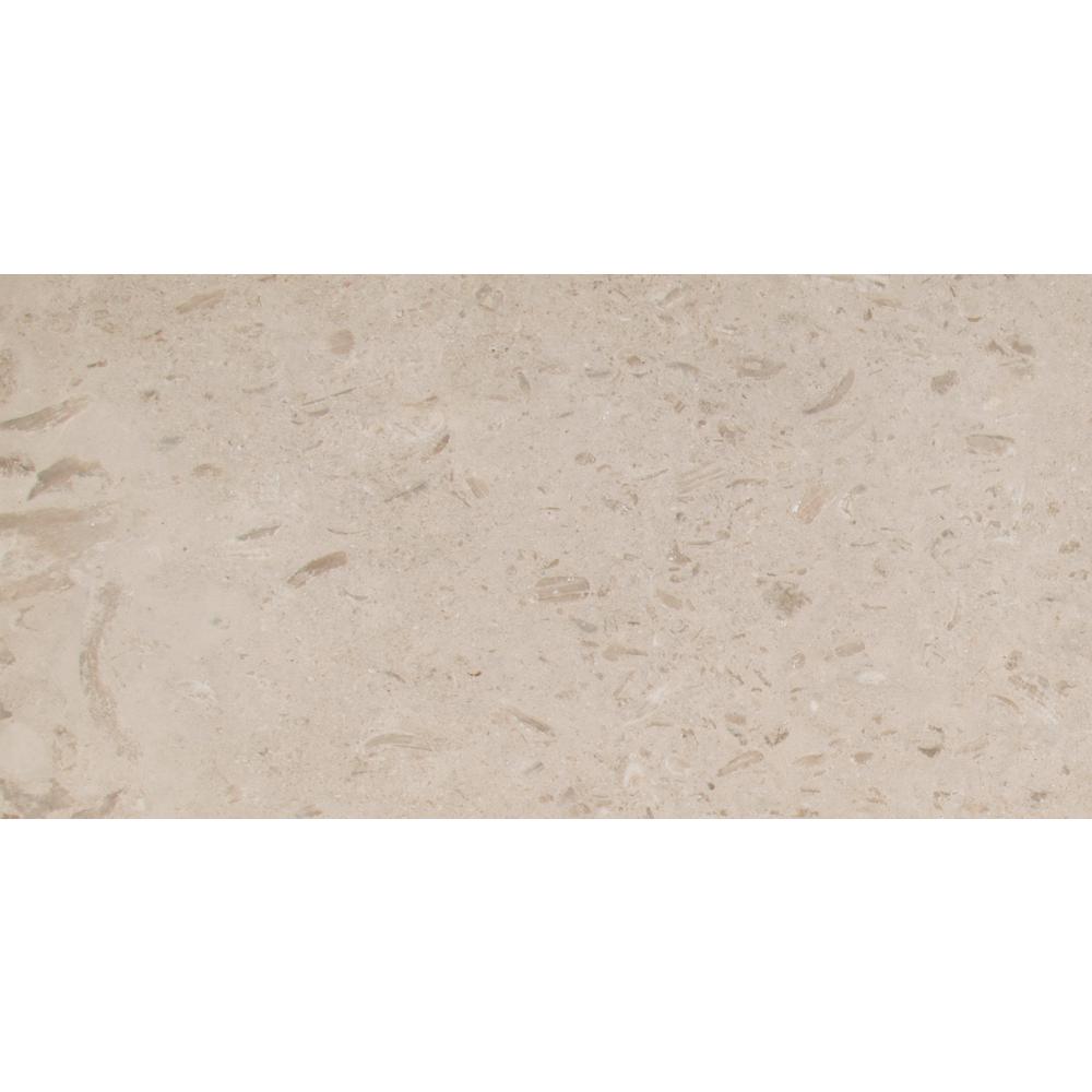 Msi Coastal Sand 12 In X 24 In Honed Limestone Floor And Wall