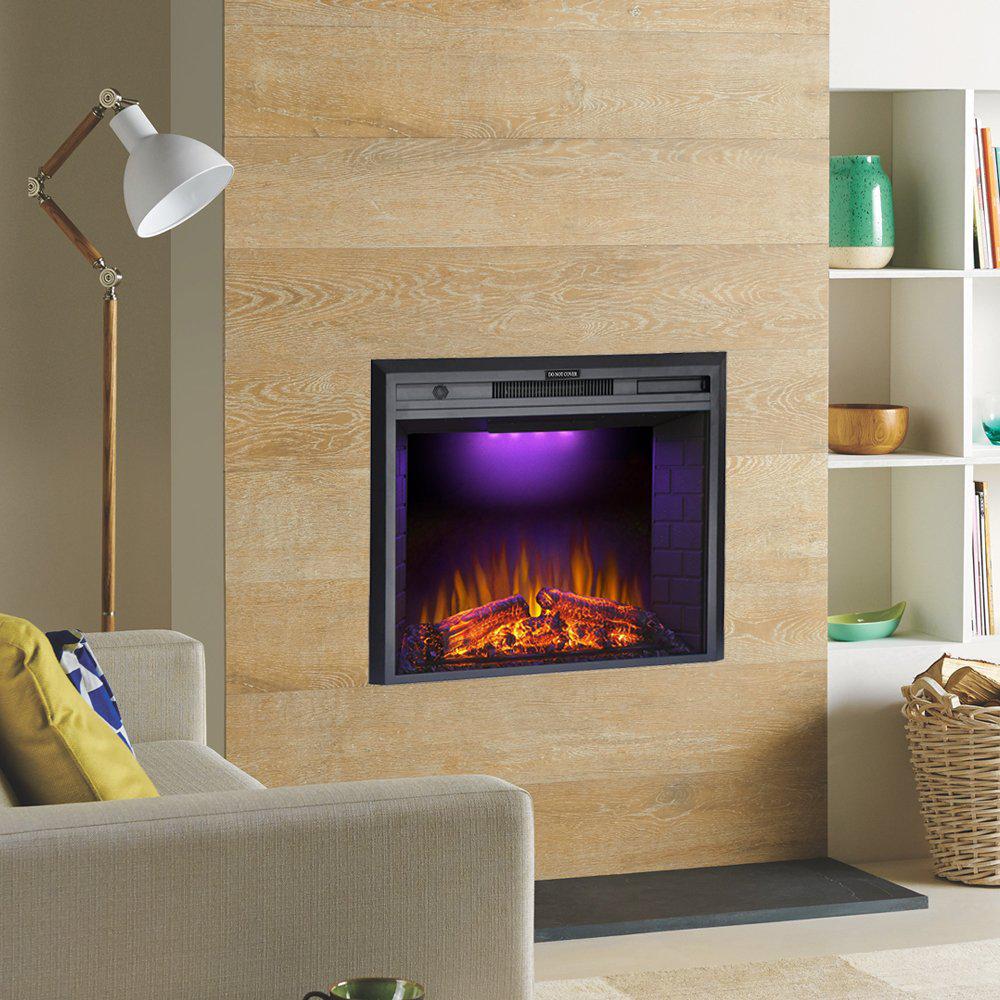 Glitzhome 35 in. Electric Fireplace Insert-EF28T - The Home Depot