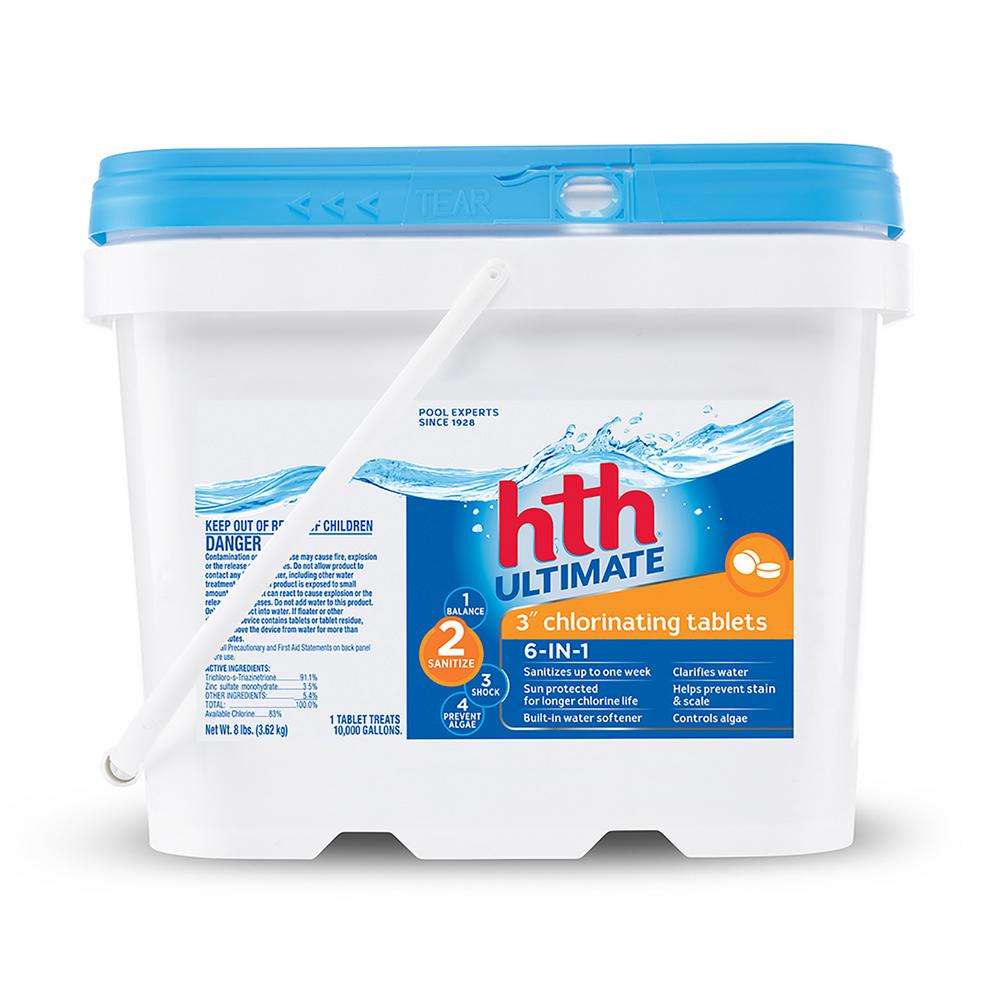 UPC 073187420183 product image for HTH 8 lbs. Pool 3 in. Chlorine Ultimate Chlorinating Tablets 6-In-1 Sanitizer | upcitemdb.com