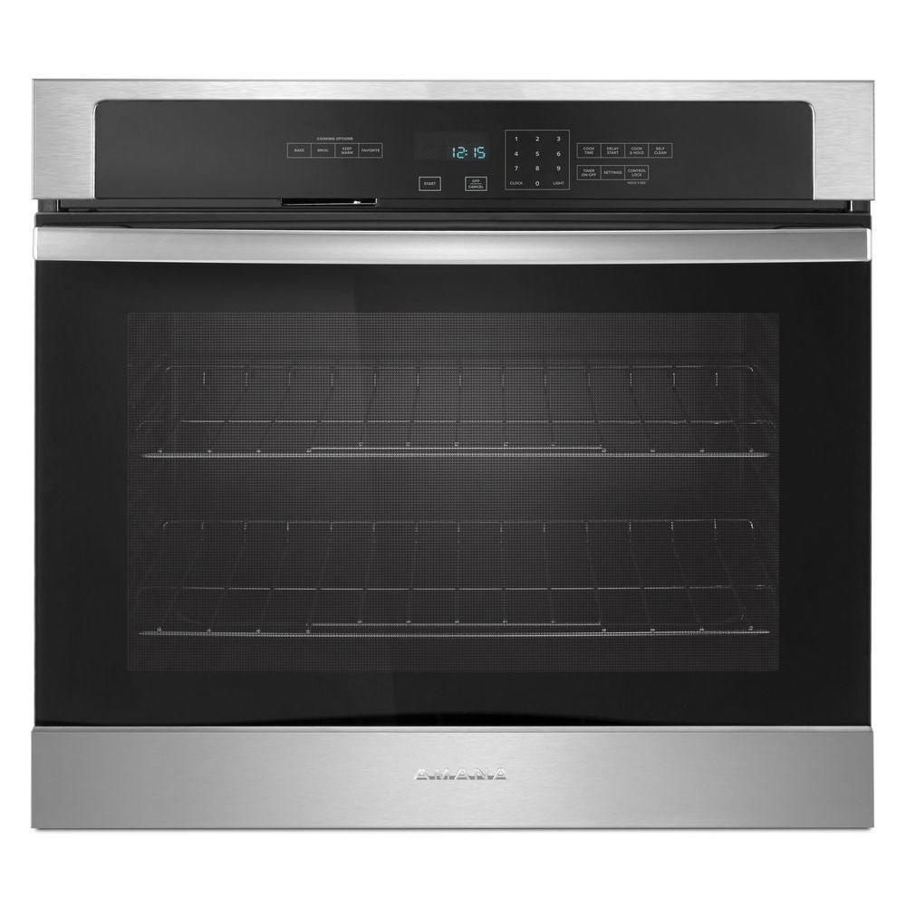 Amana 30 in. Single Electric Wall Oven SelfCleaning in Stainless Steel