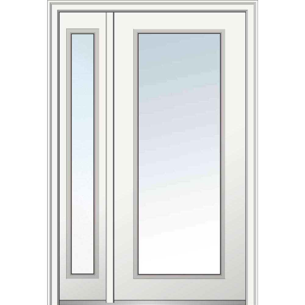 MMI Door 50 In. X 80 In. Clear Glass Full Lite Left Hand Classic Primed ...