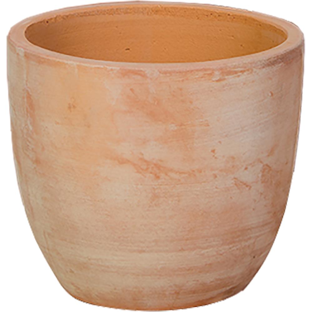 12 in Whitewash Terracotta  Clay Mini Egg Pot  AT 1057B 