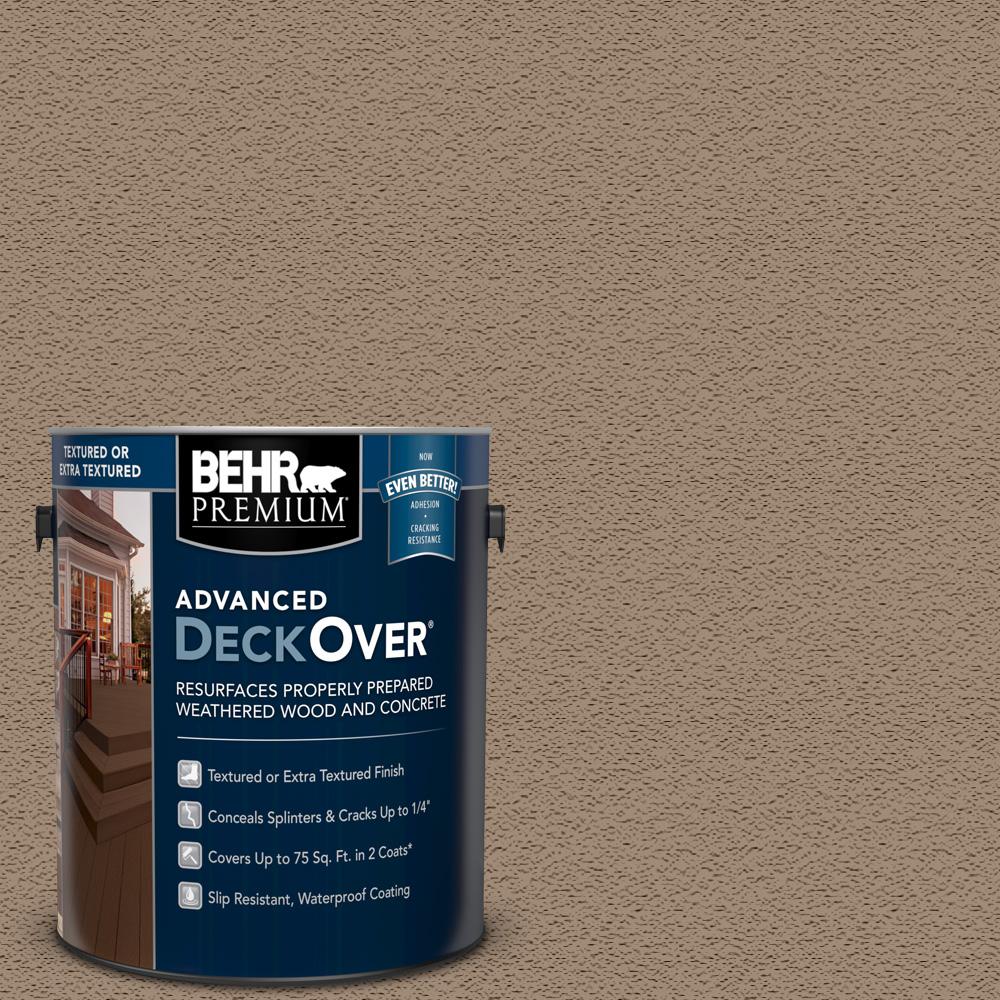 Behr Premium Advanced Deckover 1 Gal Sc 153 Taupe Textured Solid Sc 153 Taupe Textured Solid Color Exterior Wood And Concrete Coating