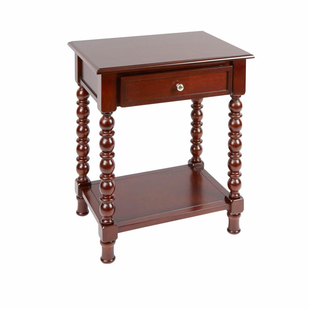 Silverwood Ine Brown End Table Cpft1287 The Home Depot Silverwood Ine Brown End Table