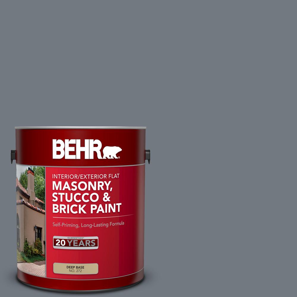 Behr 1 Gal N510 5 Liquid Mercury Color Flat Interior Exterior Masonry Stucco And Brick Paint