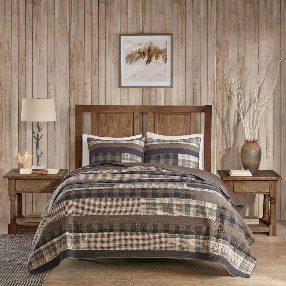 Woolrich Winter Plains 3 Piece Taupe King Cal King Quilt Mini Set