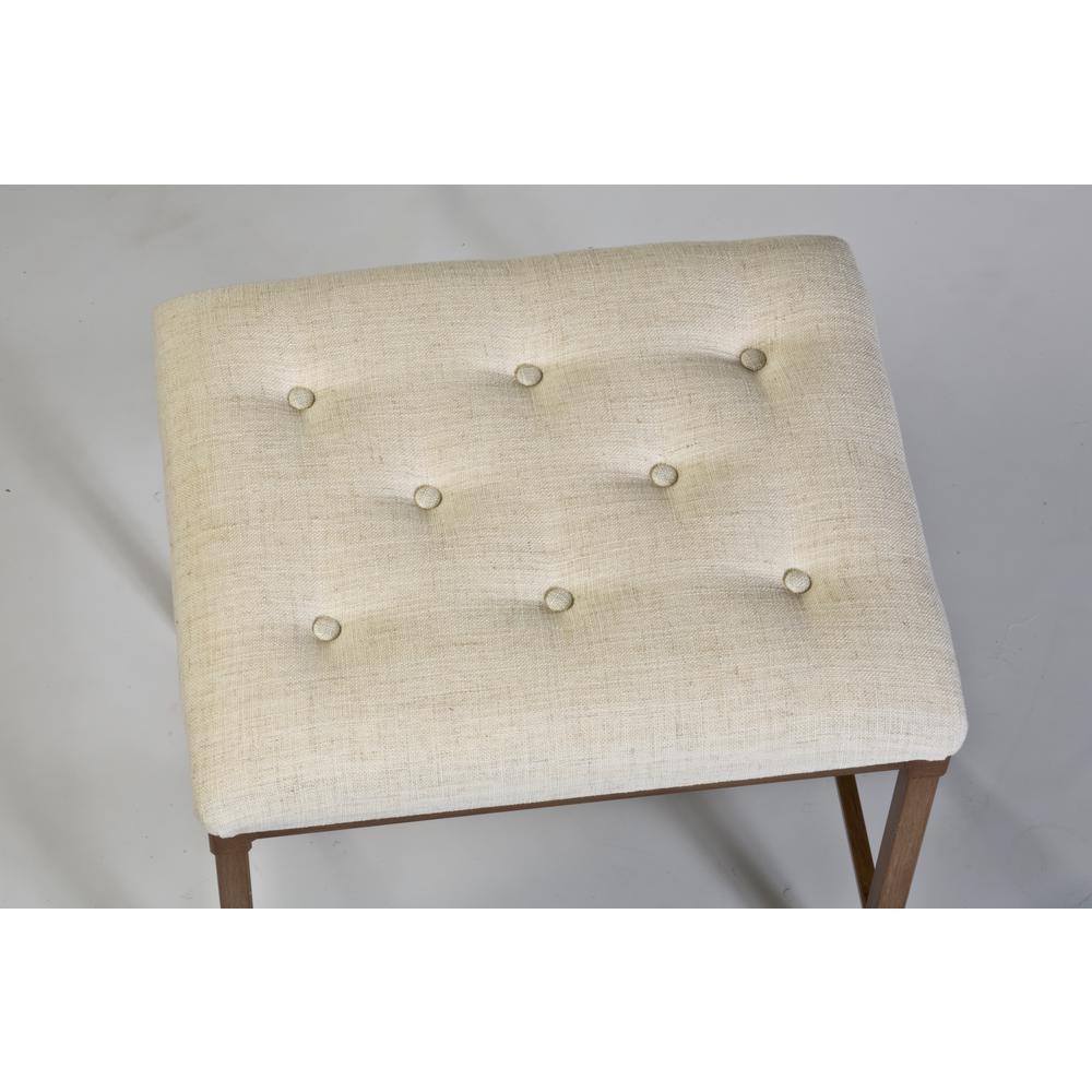 Hilale Furniture Katherine 18 In Cream Fabric Backless Vanity Hilale Furniture Katherine 18 In Cream Fabric Backless Vanity Stool