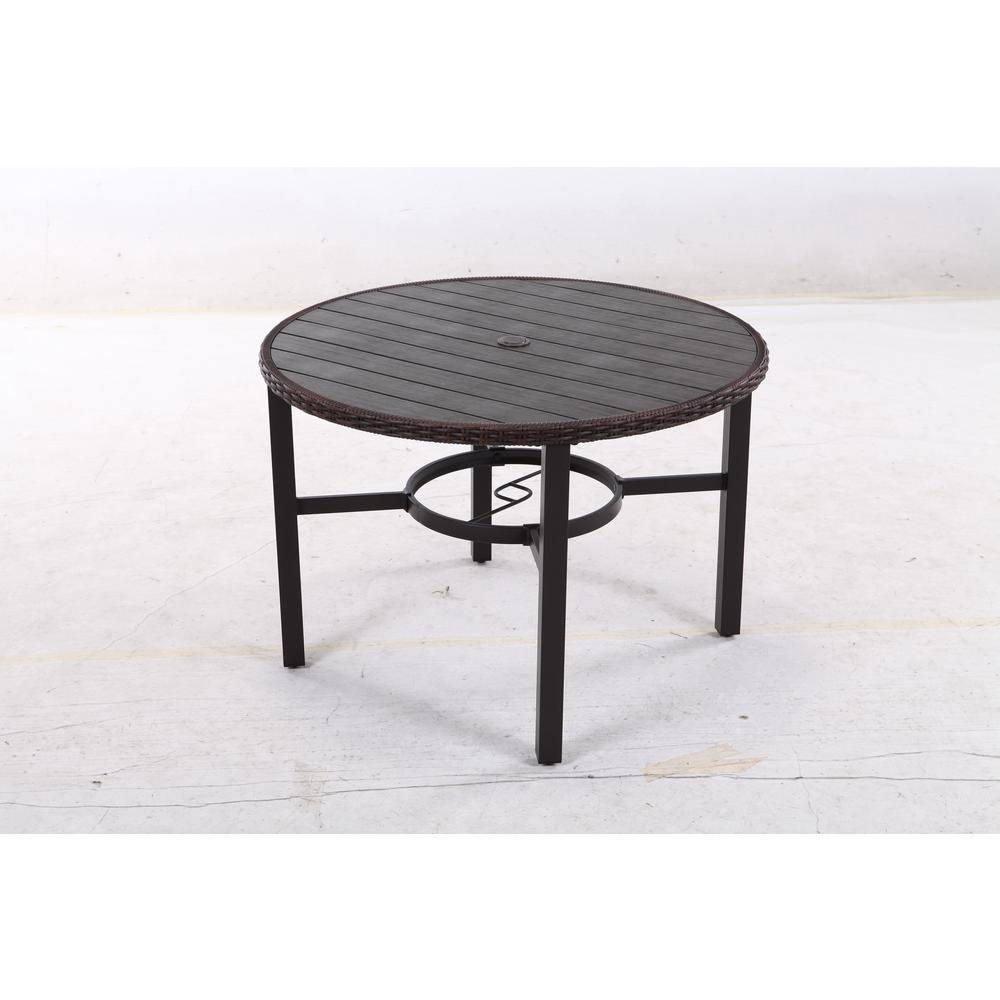 Hampton Bay Harper Creek Metal Outdoor Dining Table Hampton Bay Harper Creek Metal Outdoor Dining Table