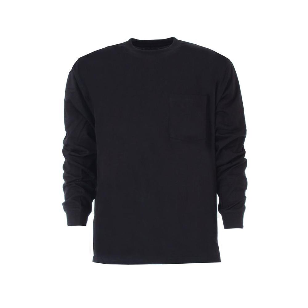 UPC 092021364865 product image for Berne Men's 3 XL Regular Navy Cotton and Polyester Heavy-Weight Long Sleeve Pock | upcitemdb.com