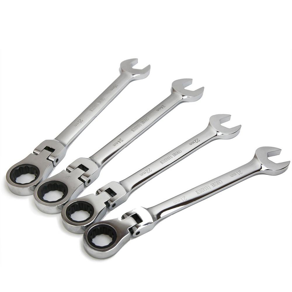 Stark ELITE X-Large Flex-Head MM Combination Ratcheting Wrench Set (4 ...