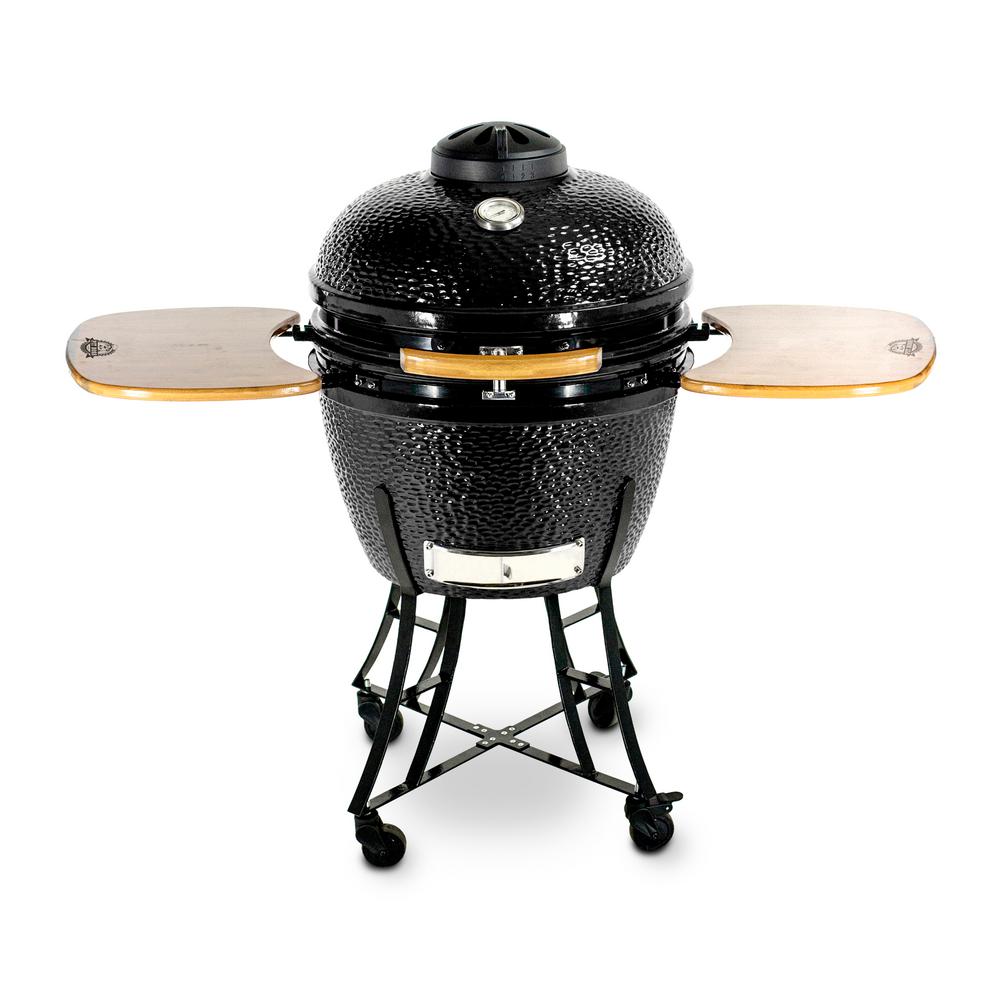 Pit Boss K24 Ceramic Charcoal Grill in Black-71240 - The Home Depot