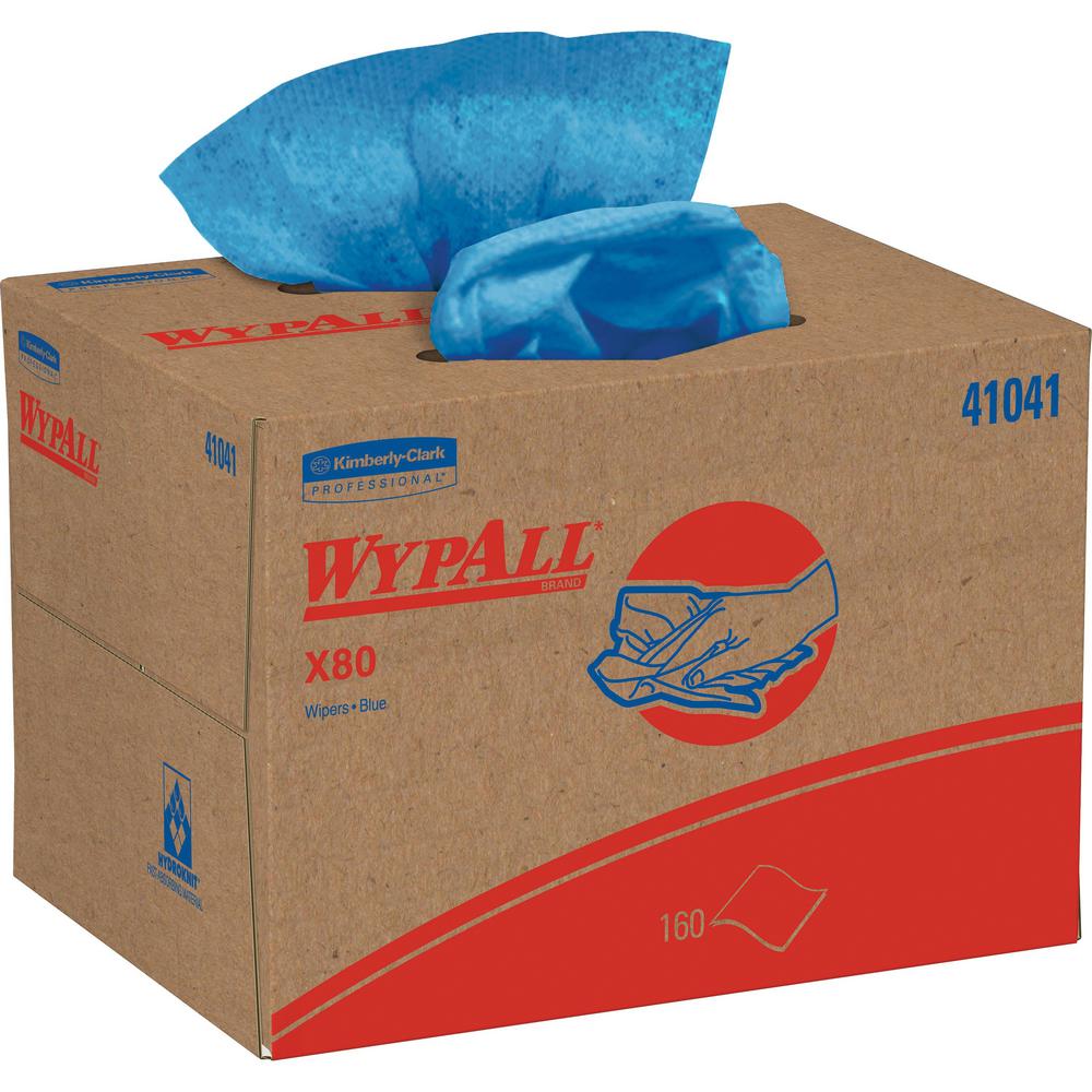 WYPALL X80 Blue Wipers Brag Box (160Count)KIM41041 The Home Depot