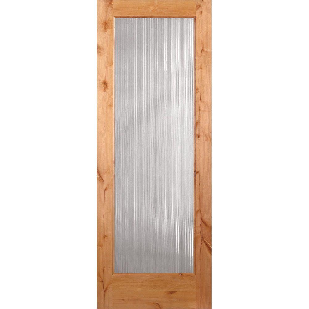 Feather River Doors 30 In X 80 Reed Woodgrain 1 Lite Unfinished Knotty Alder Interior Door Slab Feather River Doors 30 In X 80 Reed Woodgrain 1 Lite Unfinished Knotty Alder Interior Door Slab