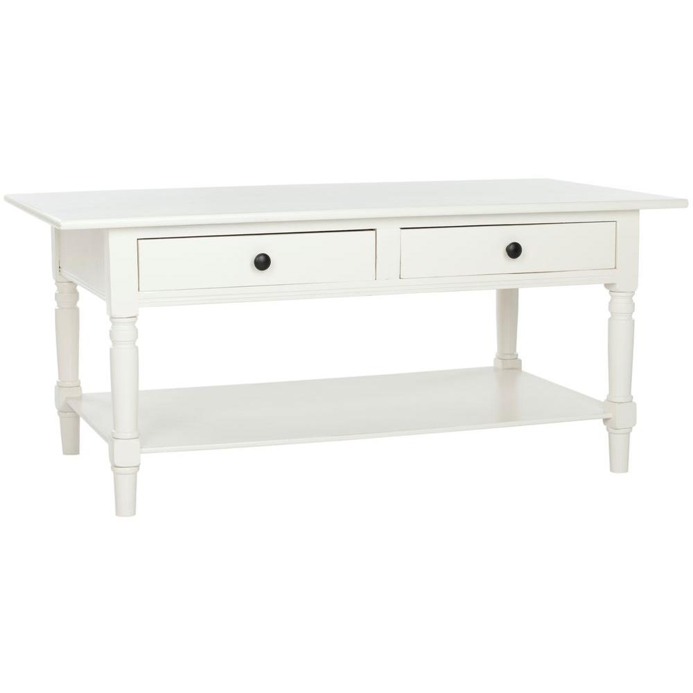 Safavieh Boris 42 In Cream Large Rectangle Wood Coffee Table With Drawers Amh5706c The Home Depot - Cream Distressed Coffee Table Safavieh Boris 42 In Cream Large Rectangle Wood Coffee Table With Drawers Amh5706c The Home Depot - Cream Distressed Coffee Table
