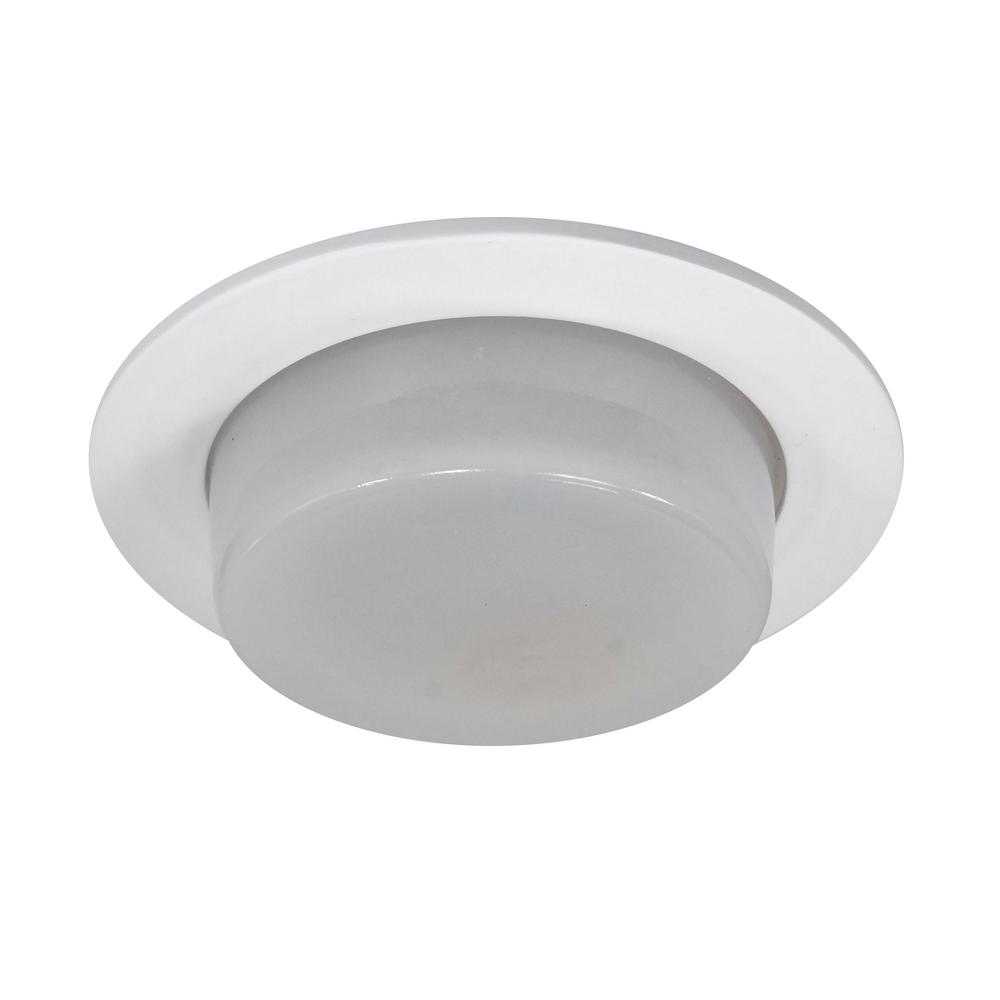 NICOR 4 in. White Recessed Drop Opal Shower Trim19510WH The Home Depot