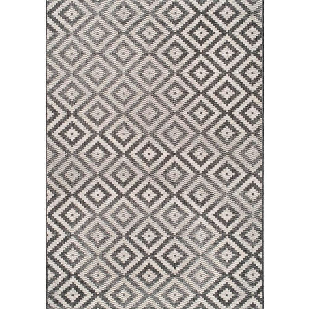 Nuloom Marybelle Tribal Diamond Gray 9 Ft X 13 Ft Indoor Outdoor