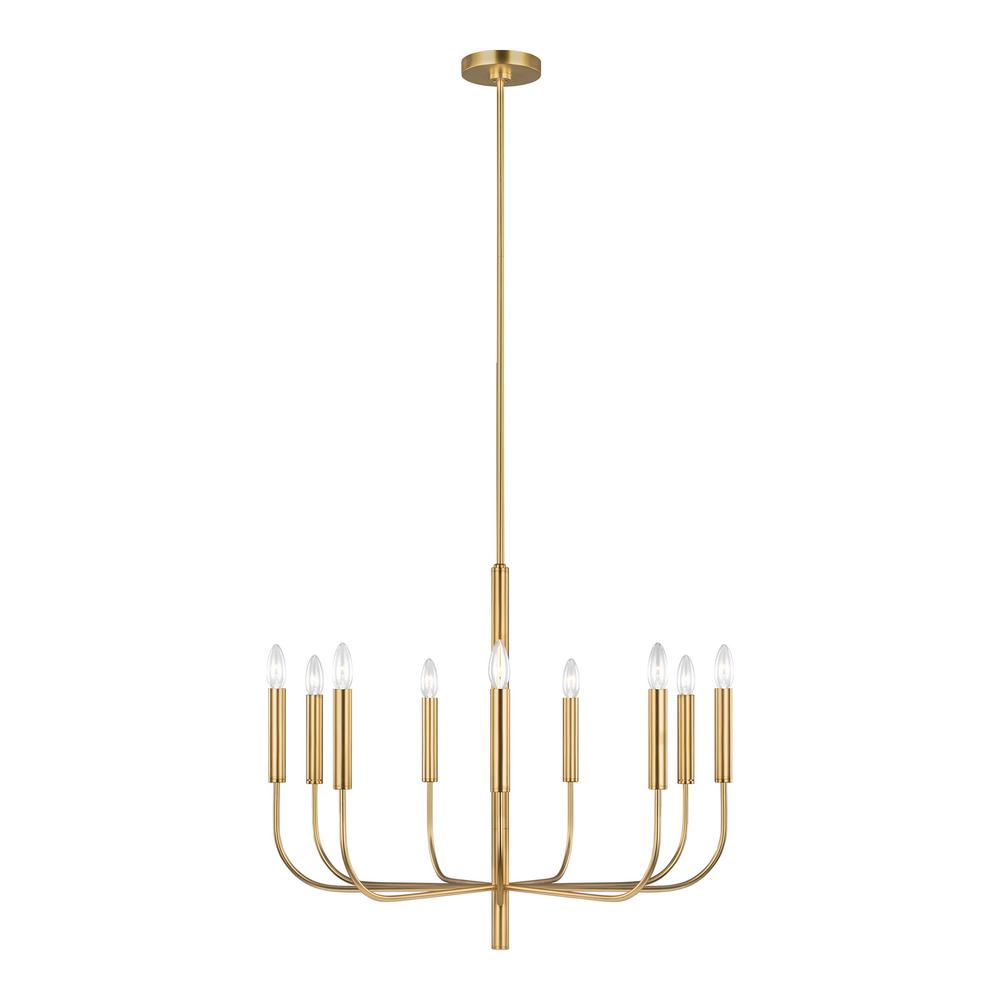 Brianna 30 In W 9 Light Burnished Brass Chandelier Ec1009bbs The W 9 Light Burnished Brass Chandelier
